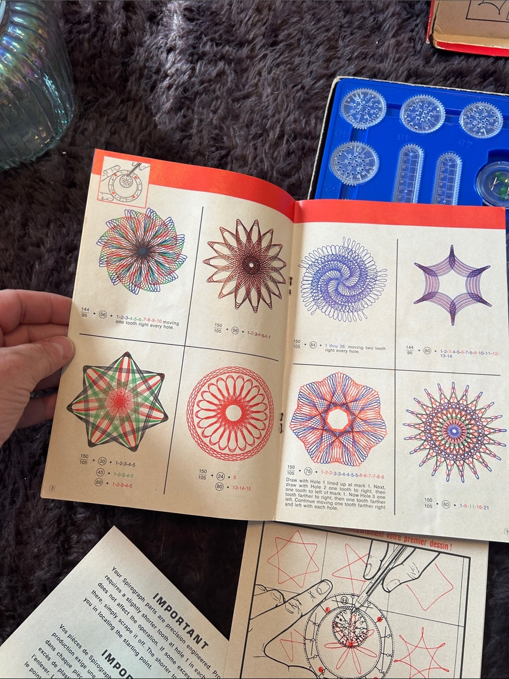 Kenner Spirograph Drawing Set – Red Pattern Designer 1968 - Picture 7 of 8